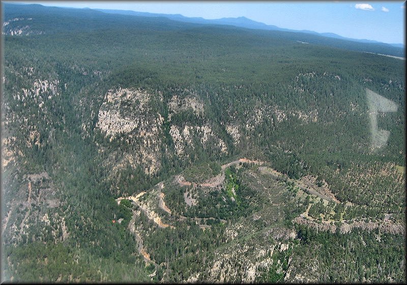The last switchbacks going up the hill on 89A near Flagstaff