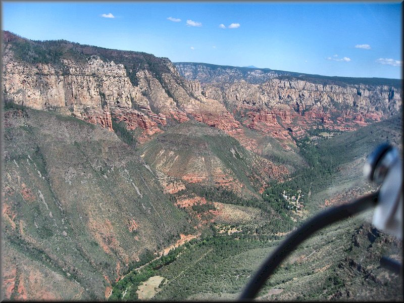 Looking North from Sedona on 89A through Oak Creek Canyon.