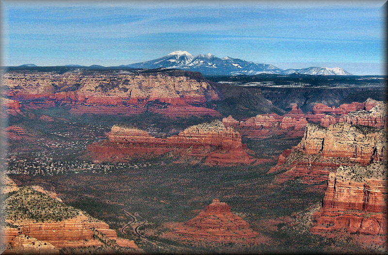 Sedona Looking at Mt. Humphrey in Flagstaff