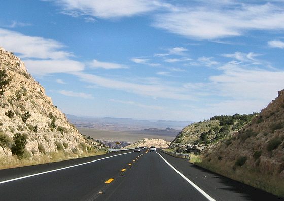 View of Hwy. 64 Out of Grand Canyon East Entrance