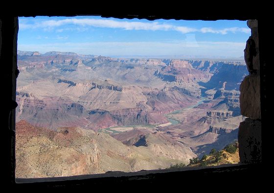 View of Canyon From Inside Watchtower