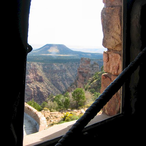 View of Canyon From Inside Watchtower