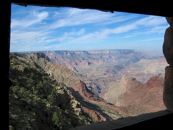 View of Canyon From Inside Watchtower