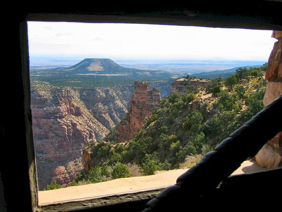 View of Canyon From Inside Watchtower