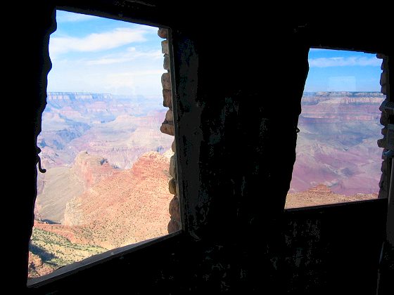 View of Canyon From Inside Watchtower