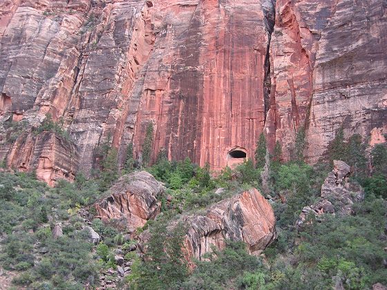 Hole In The Side of The Mountain Where the Tunnel IS