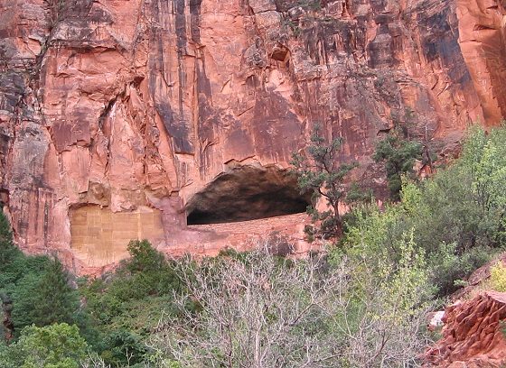 Hole In The Side of The Mountain Where the Tunnel IS