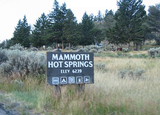 Mammoth Hot Springs Sign