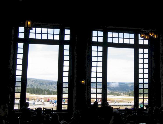 From Inside Old Faithful Lodge