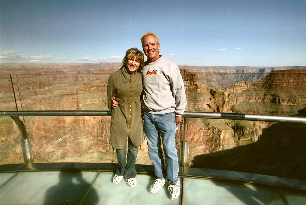 Barry and Tammy on Grand Canyon Skywalk