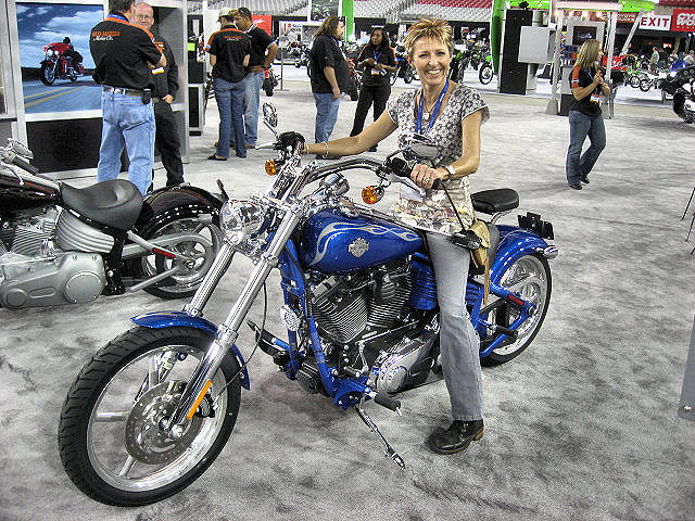 Mrs. C. on HD Rocker C