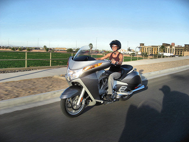 Mrs. C. Test Ride on the Victory Vision