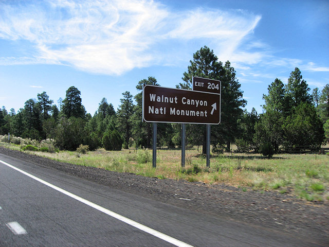 Walnut Canyon Exit 204 off of I-40