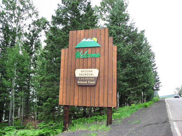 Road to Arizona Snow Bowl Ski Mountain