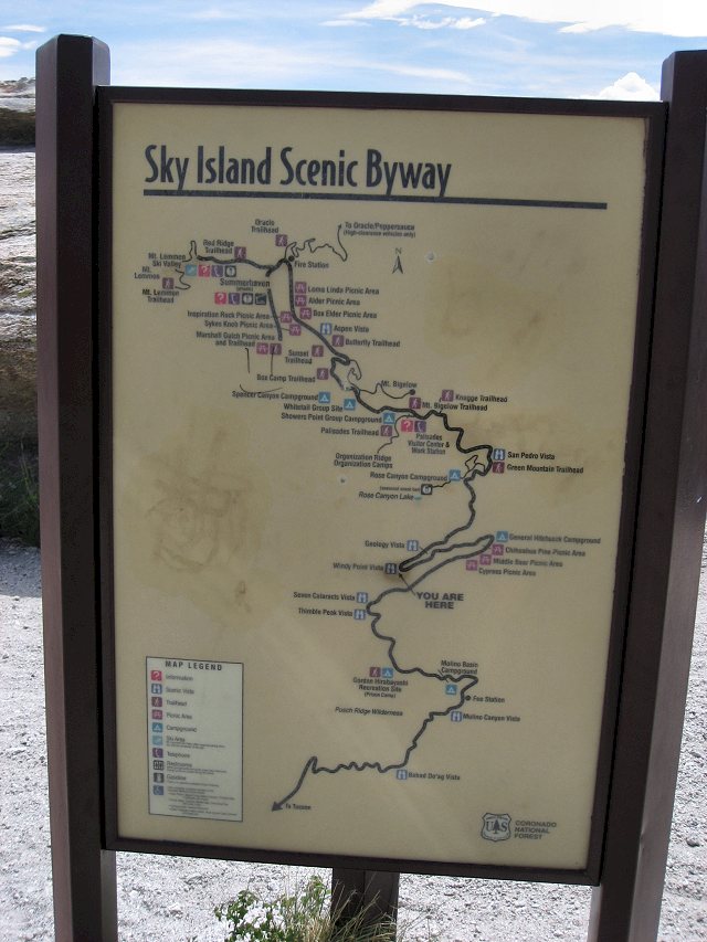 Sky Island Scenic Byway on Catalina Hwy. to Mt. Lemmon