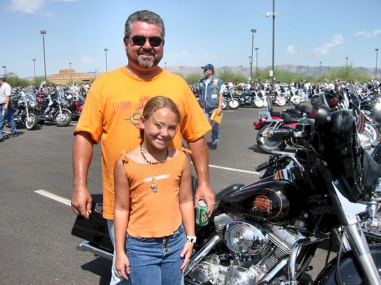 Father and Daughter Join The Ride