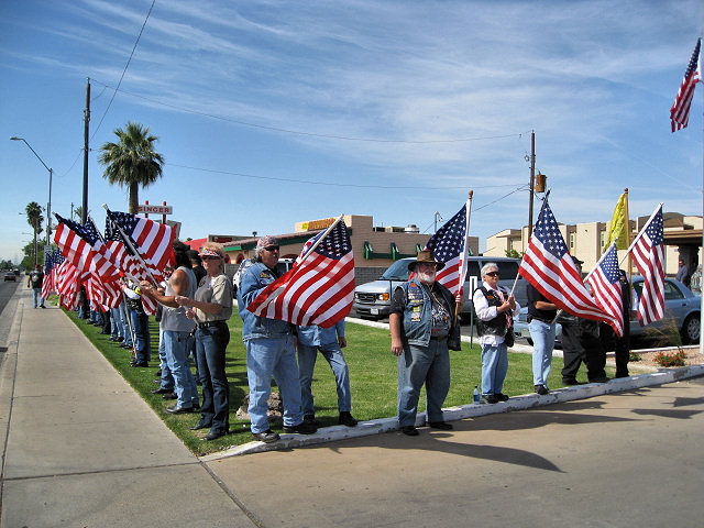Patriot Guard Riders Stand Guard