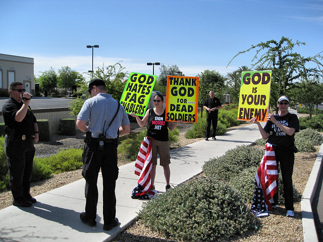 Glendale Police with Protesters