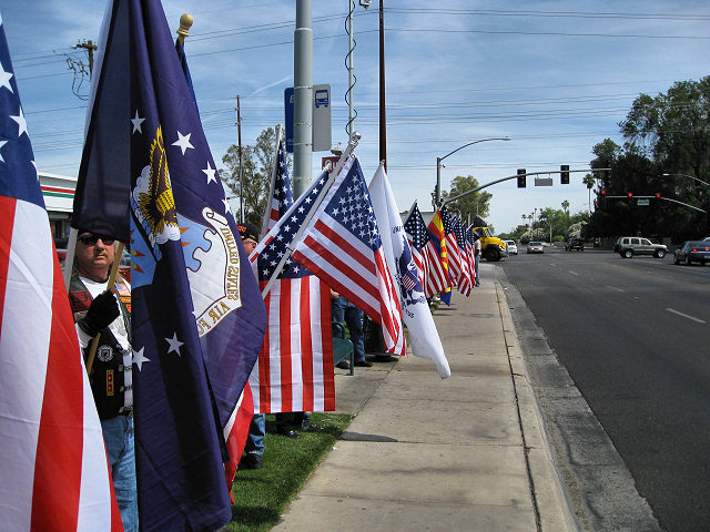 Patriot Guard Riders Stand Guard