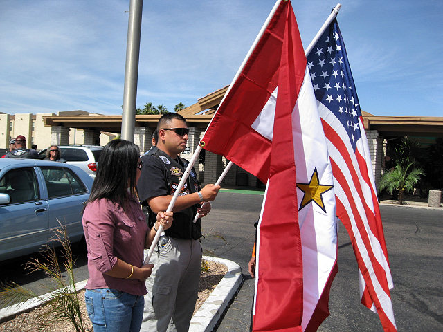 Patriot Guard Riders Stand Guard