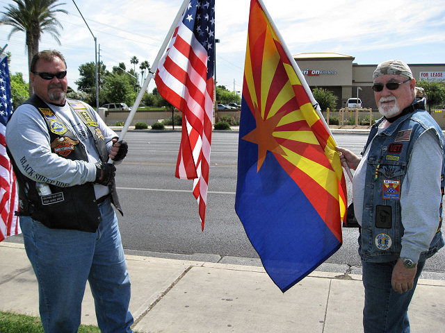 Patriot Guard Riders Stand Guard