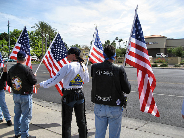 Patriot Guard Riders Stand Guard