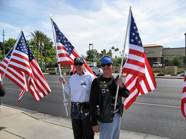 Patriot Guard Riders Stand Guard