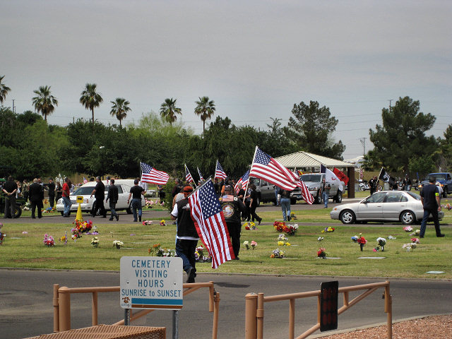 Patriot Guard Riders at Cemetery