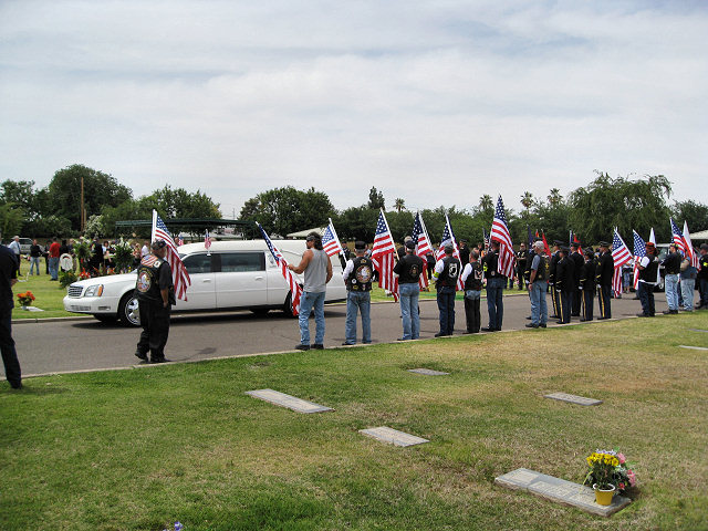 Patriot Guard Riders at Cemetery