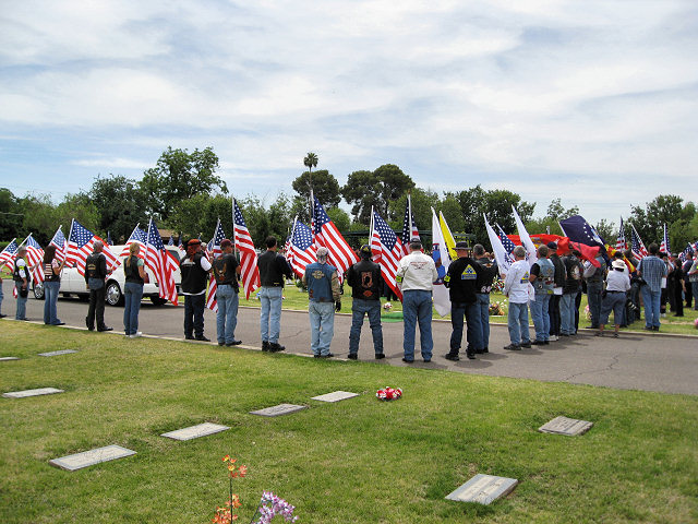 Patriot Guard Riders at Cemetery