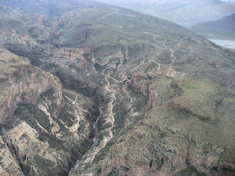Trail to Apache Lake Dam