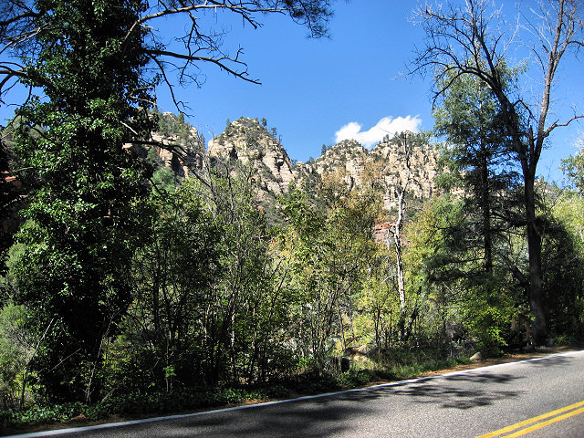 View From 89A Through Oak Creek Canyon