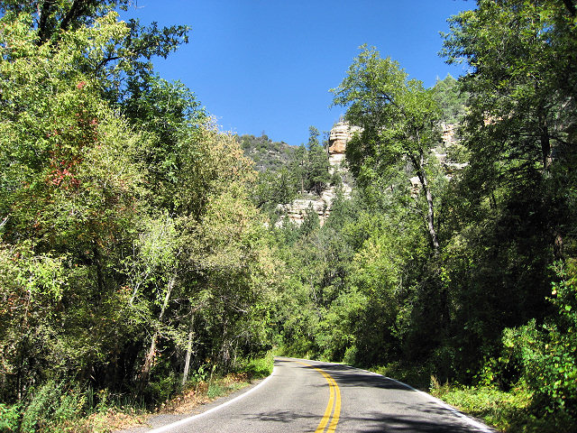 View From 89A Through Oak Creek Canyon