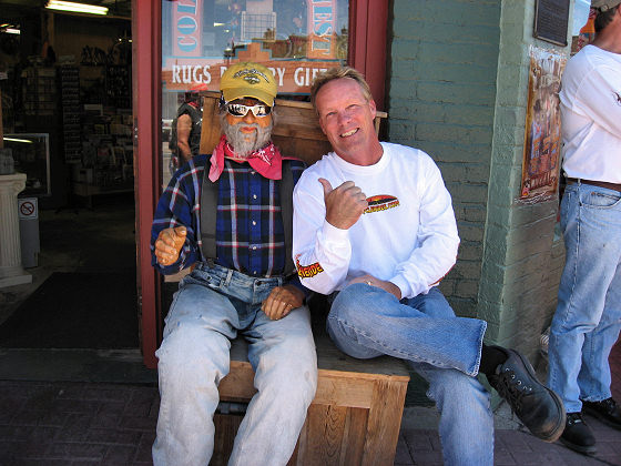 Barry Outfitting Local Mascot With Biker Wear