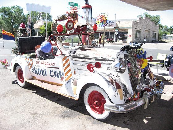 The Famous Car at the Snow Cap