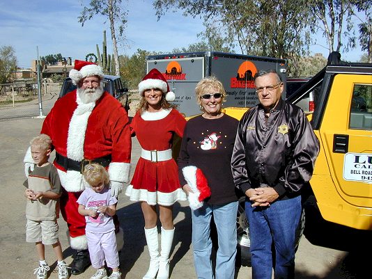 Santa Poses With Sheriff Joe