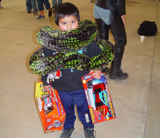 Young Boy With New Toys