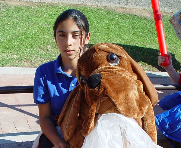 Young Girl Scores Another Large Dog