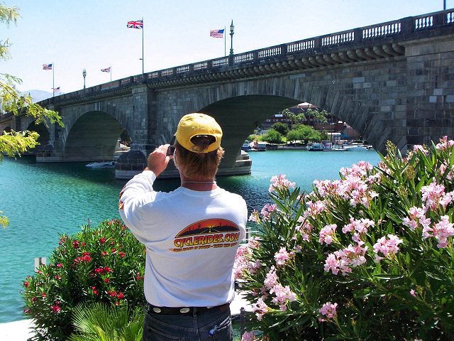 Barry Taking Picture of London Bridge